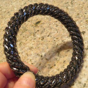 Charcoal MESH Bracelet Solid  8.5" 21.6 cm (68J)